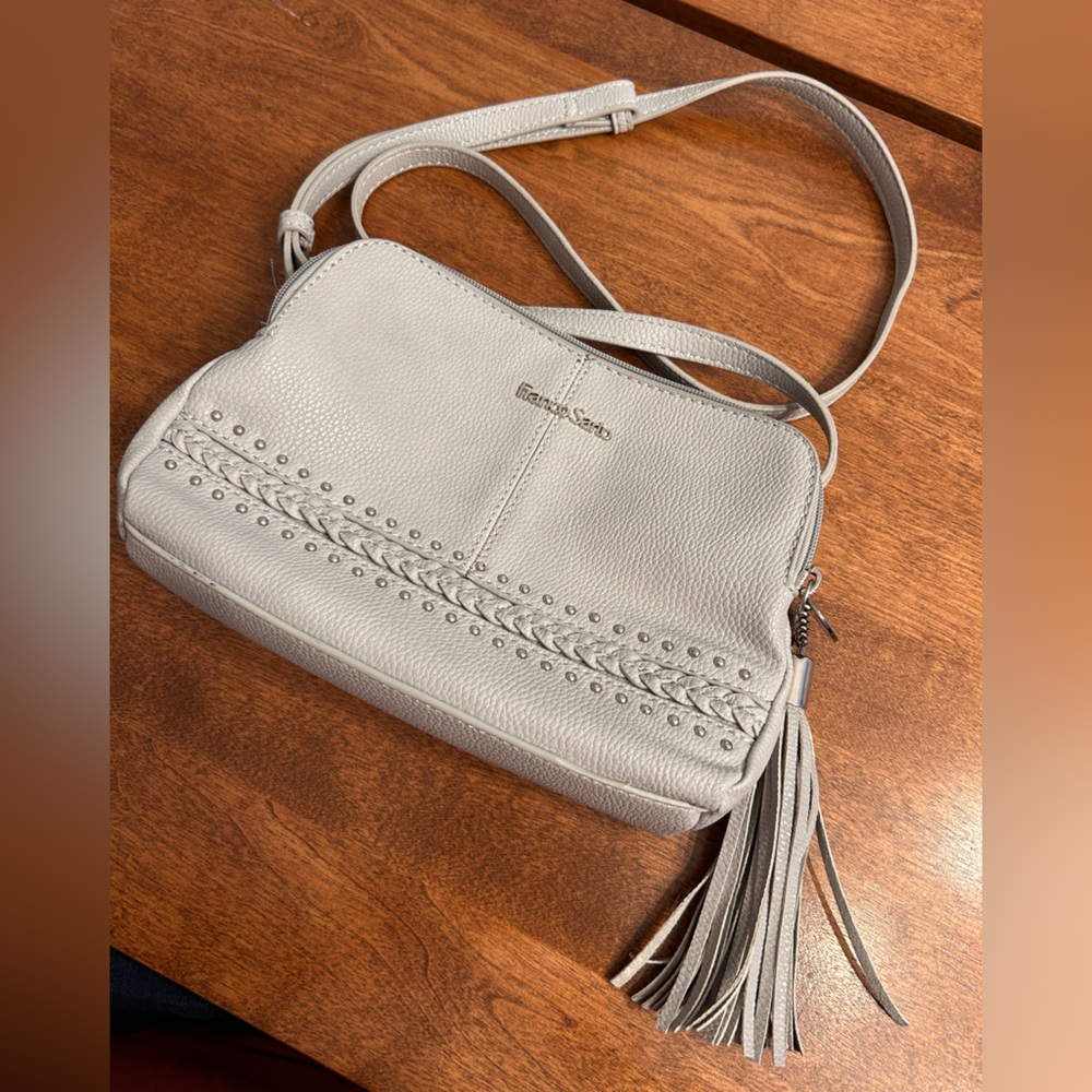 Franco Sarto Light Gray Crossbody Bag